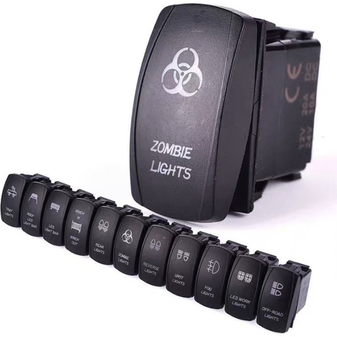 Manufacture General Modified Fog Light Switch Harness RV Switch Harness 12V-24V Rocker Switch